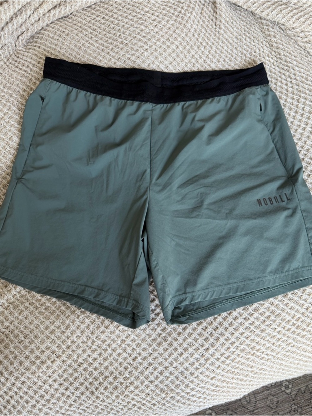 Men’s NOBULL Solid Stretch 7” Light Green Performance Shorts